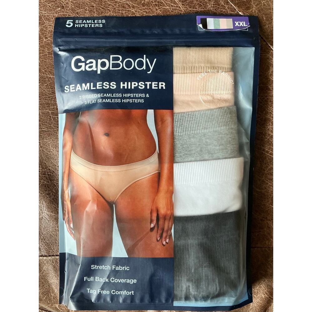 Gap Body Seamless Hipster Panties 5-Pack XXL (20–22) NEW unopened - NEUTRAL